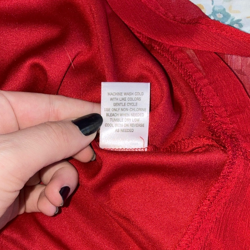 Red SHIFT Ruffle Fit-and-Flare Dress - Picture 6 of 8